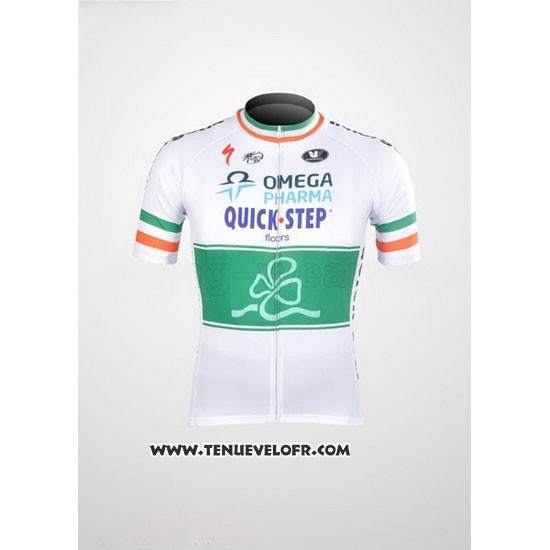2012 Maillot Ciclismo Omega Pharma Quick Step Champion Irlandese Manches Courtes et Cuissard